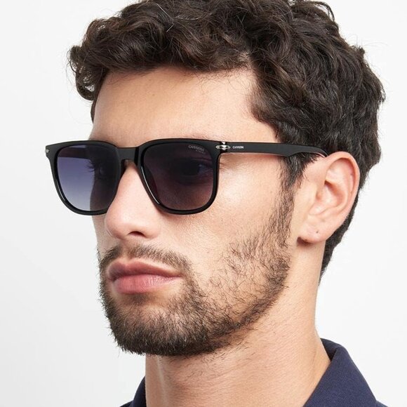 CARRERA 300/S 008A M9 Square Sunglasses - Black/Grey Polarized - Picture 2 of 10